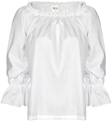 Produktbild von weiße Piratenbluse für Damen, Größe:XL