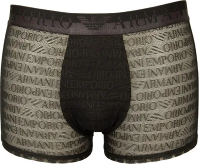 Produktbild von EMPORIO ARMANI Herren-Boxershorts, sichtbarer, elastischer, transparenter Logo-Stoff, Unterwäsche, Artikel 112051 3F527, Trunk, EUR L - CN 175/95 - BR G - MX G, Poliammide 83%,Elasthan 17%