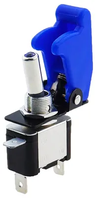 Produktbild von ProRide Kippschalter 12V ON/OFF 20A - Einpolig - Blaue Schutzkappe