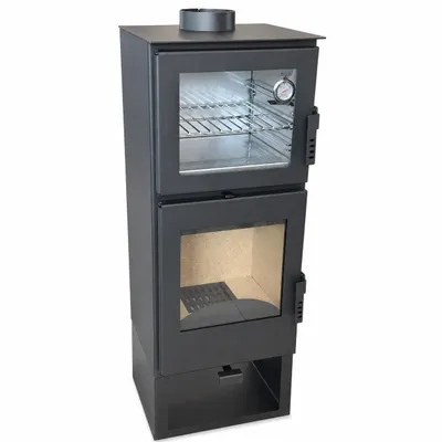 Produktbild von Kaminofen Verso Sophia F 7.5 kW mit Edelstahl-Backfach – Holzofen für Festbrennstoff, KI-generiertes Bild