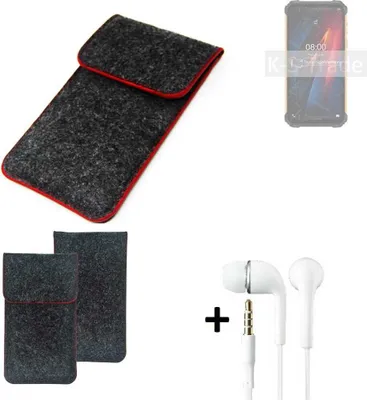 Produktbild von K-S-Trade Handy Schutz Hülle kompatibel mit Ulefone Armor 8 Pro Schutzhülle Handyhülle Filztasche Pouch Tasche Case Sleeve Filzhülle dunkelgrau