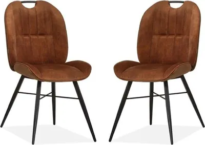 Produktbild von MX Sofa Esszimmerstuhl Austin - Cognac (2er-Set)