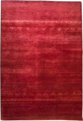 Produktbild von Teppich LORIBAFT TEPPICH HANDGEKNÜPFT | Farbe: Rot; Größe: 140x200 cm | strapazierfähig und leicht zu reinigen | Wohnzimmer | Schlafzimmer