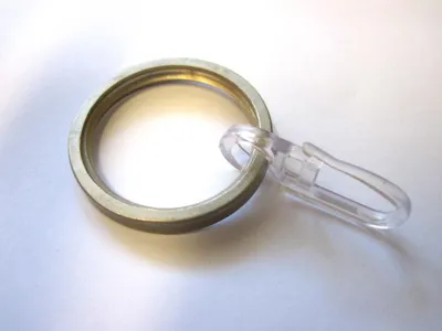 Produktbild von 2 Stück Metallringe mit Faltenhaken edelstahlfarben Stil Ø 20 mm