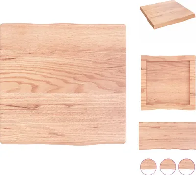 Image de vidaXL Plateau de table 40x40x(2-4) cm Bois massif Traité Bord d'arbre - Plateaux de table