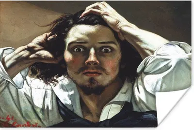 Produktbild von MuchoWow® Poster Die Verzweifelten - Gemälde von Gustave Courbet 160x120 cm - Foto Plakat