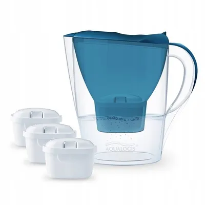 Obrázok produktu pre Filtračná Kanvica Na Vodu Aqualogis + 3 Kazety Do Kanvice