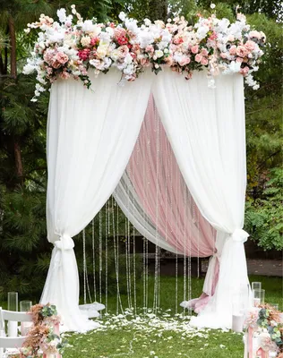 Chiffon-Bogenvorhang 75x600 cm weiß für Hochzeiten