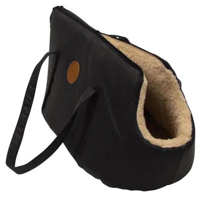 Transportbox für kleine Tiere, schwarz, 55 x 30 cm, komfortabel