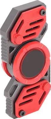 Imagen del producto de Juguete giratorio para niños, punta de los dedos luminosa, bricolaje, mano brillante, deformable, alivio del estrés, descompresión, rojo