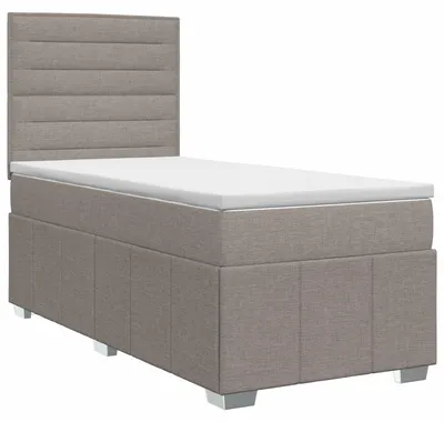 Immagine prodotto di vidaXL Letto a molle con materasso Taupe 100 x 200 cm tessuto