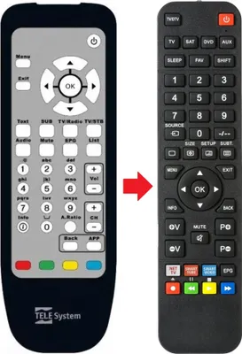 Produktbild von Fernbedienung geeignet für TELESYSTEM TS7000