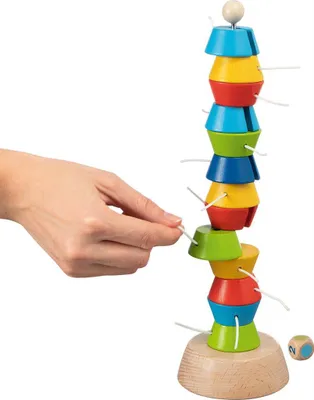 Zdjęcie produktu dla Goki Houten Wiebeltoren Spel, 15dlg.