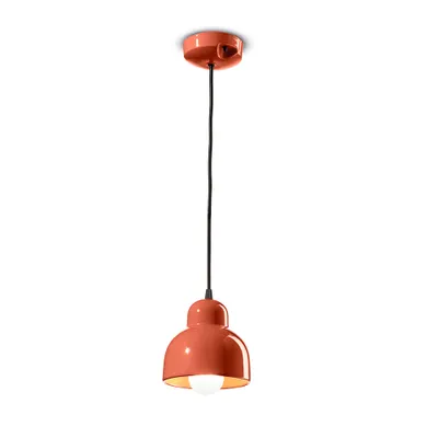 Produktbild von Deco Vintage Kronleuchter Berimbau Keramik Orange Pokè 1 Licht E27