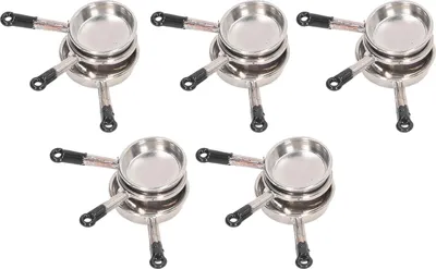 Image de 15 pièces Mini Pan Modèle Maison de Poupée Cuisine Accessoires DIY Meubles miniatures Scène Jouets