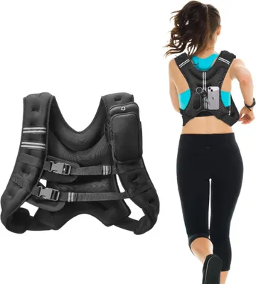 Obrázek produktu pro Vesta se zátěží 9 kg - Běžecká vesta pro efektivní trénink - Fitness vesta se zátěží - Ideální pro vytrvalostní a silový trénink