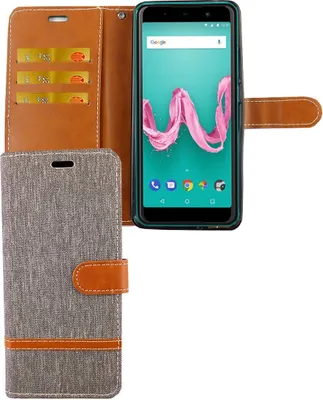Zdjęcie produktu dla Wiko Lenny 5 Etui na telefon komórkowy Pokrowiec na kartę Portfel Szary