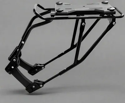 Image de Porte-bagages arrière pour vélo - Réglable - Avec système de fixation rapide - Acier allié - Noir