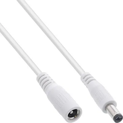 Produktbild von InLine® Verlängerungskabel, DC Stecker 5,5x2,1mm, weiß, 3m