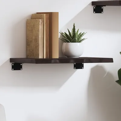 Produktbild von "im " Wandregal Dunkelbraun 40x30x2 cm Massivholz Eiche Behandelt - Wandregale CC16730