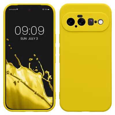 Produktbild von kwmobile Handyhülle für Google Pixel 11 Hülle - weiches Handy Silikon Case - Schutzhülle Cover - Strahlend Gelb