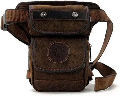 Produktbild von Famanu Heuptasche Taktische Canvas Heuptasche für Wandern und Reisen - Schwarz