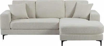Produktbild von Ecksofa - Ecke wechselbar - Strukturstoff - Beige - JAMOLO
