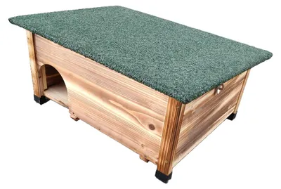 Imagen del producto de Refugio para erizos - Madera - Techo resistente a la intemperie - 25 x 57 x 44 cm