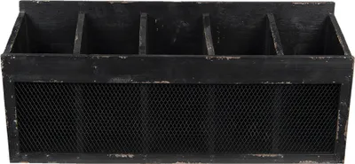 Produktbild von Clayre & Eef Wandregal 60x13x28 cm Schwarz Holz