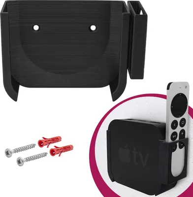 Produktbild von Wand Halterung passend für Apple TV HD und 4K Siri Remote 2021 Fernbedienungshalterung
