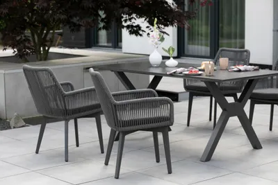 Produktbild von Gartenmöbelset Diningsessel Marbella mit Tisch Granada 200x90cm