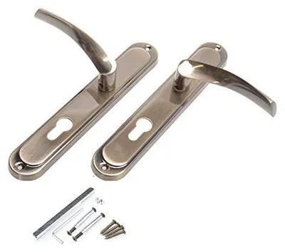 Produktbild von Aqbau Türdrückerset Langschild Patina Türdrücker Türklinke Türgriffe Türbeschlag RO (PZ Profilzylinder)