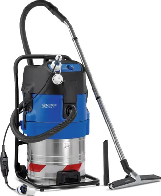 Produktbild von Nilfisk ATTIX 751-71 MWF, Nass, Schwarz, Blau, Silber, 70 l, 61,6 l/s, 230 mbar, 10 m