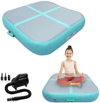 Produktbild von Aufblasbare Gymnastikmatte, Turnblock, Trainingsblock, Trainingsmatte, Sportblock, Gymnastikblock mit Pumpe