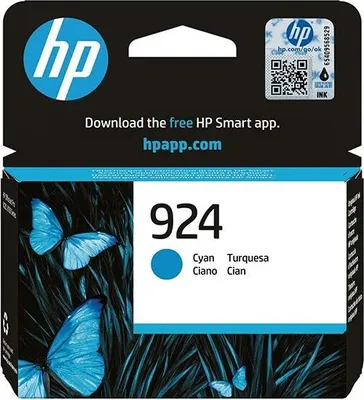 Obrázek produktu pro HP Azurová originální inkoustová kazeta 924, Standardní výtěžnost, Azurová, 1 kusů, 400 str., Balení po jednom
