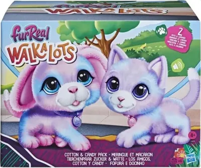 Zdjęcie produktu dla Hasbro furReal Friends Zestaw Walkalots Animal Couple Bawełna & Candy Interaktywny pies i kot