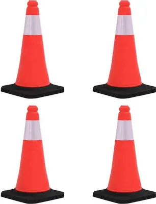 Zdjęcie produktu dla Odblaskowe pachołki drogowe, 4 szt., ciężkie podstawy, 50 cm
