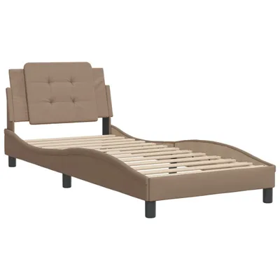 Image de Cadre de lit sans matelas Zadar cappuccino 90x190 cm similicuir