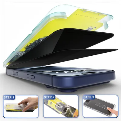 Produktbild von Panzerfolie Sichtschutz iPhone 17 Pro Schutzfolie 9H Glas | Displayschutz Anti-Spy stoßfest| dünn 2er-Pack Schutz Glas kratzfest | GreenHec