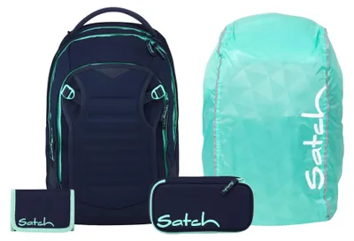 Produktbild von Satch, Schulrucksack-Set MATCH PLUS Ocean Mint 4-teilig, ab. 5. Klasse
