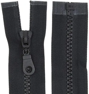 Imagen del producto de Cierre de plástico con cremallera, divisible, de 80 cm, color , para chaquetas