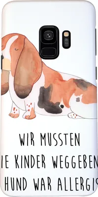 Produktbild von Mr. & Mrs. Panda Samsung Galaxy S9 Handyhülle Hund Basset Hound - Weiß - Geschenk, Sprüche, Handy Case, Cover, Hülle, Smartphone, Süß, Lustig