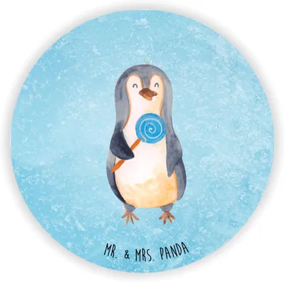Produktbild von Mr. & Mrs. Panda magnet Pinguin Lolli - Eisblau - Geschenk, für fotos, Rebell, Süßigkeiten, Heißhunger, Süß, Kühlschrankmagnet, kühlschrank, Spruch, pinnwand, Naschen