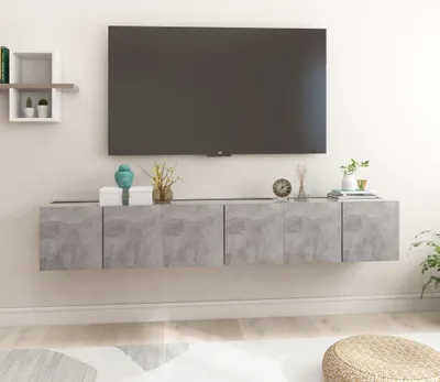Produktbild von The Living Store TV-Hängeschränke 3 Stk. Betongrau 60x30x30 cm