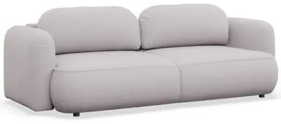 Image de Selsey Tvoya - Canapé-lit 3 places recouvert de chenille, gris-beige