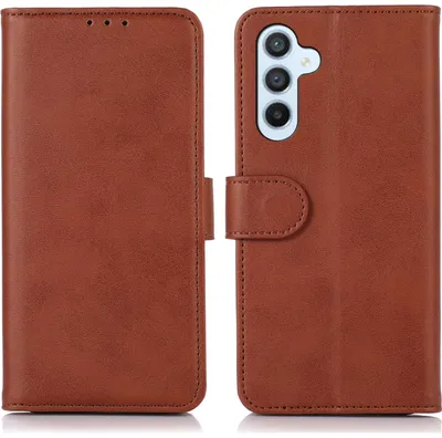 Produktbild von Mobigear Geldbörsen-Handyhülle für Samsung Galaxy A35 – Klapphülle – Braun