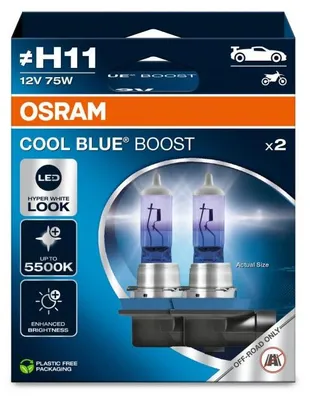Zdjęcie produktu dla Żarówka Cool Blue Boost H11 12V, 75W, Pgj19-2, 5000K (Brak Ece) 2Szt. (Eko)