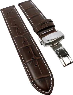 Produktbild von Casio Collection Uhrenarmband 20mm | Leder braun Kroko Pragüng BEM-507