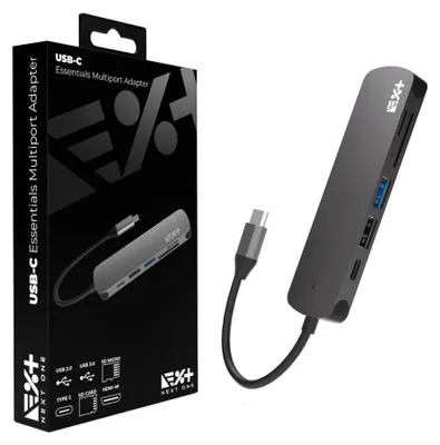 Obrázek produktu pro USB-C rozbočovač, adaptér s více porty, rychlý, odolný, kompaktní, rozměry 10,5 x 2,9 cm