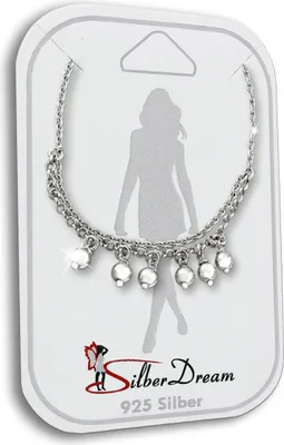 Produktbild von SilberDream Fußkette 25cm Damen-Schmuck 925 Sterling Silber Dangle SDF5195J